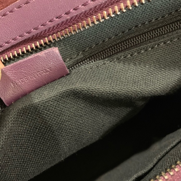 BURBERRY Purple Suede Fringed Barrel Tassel - Picture 13 of 14